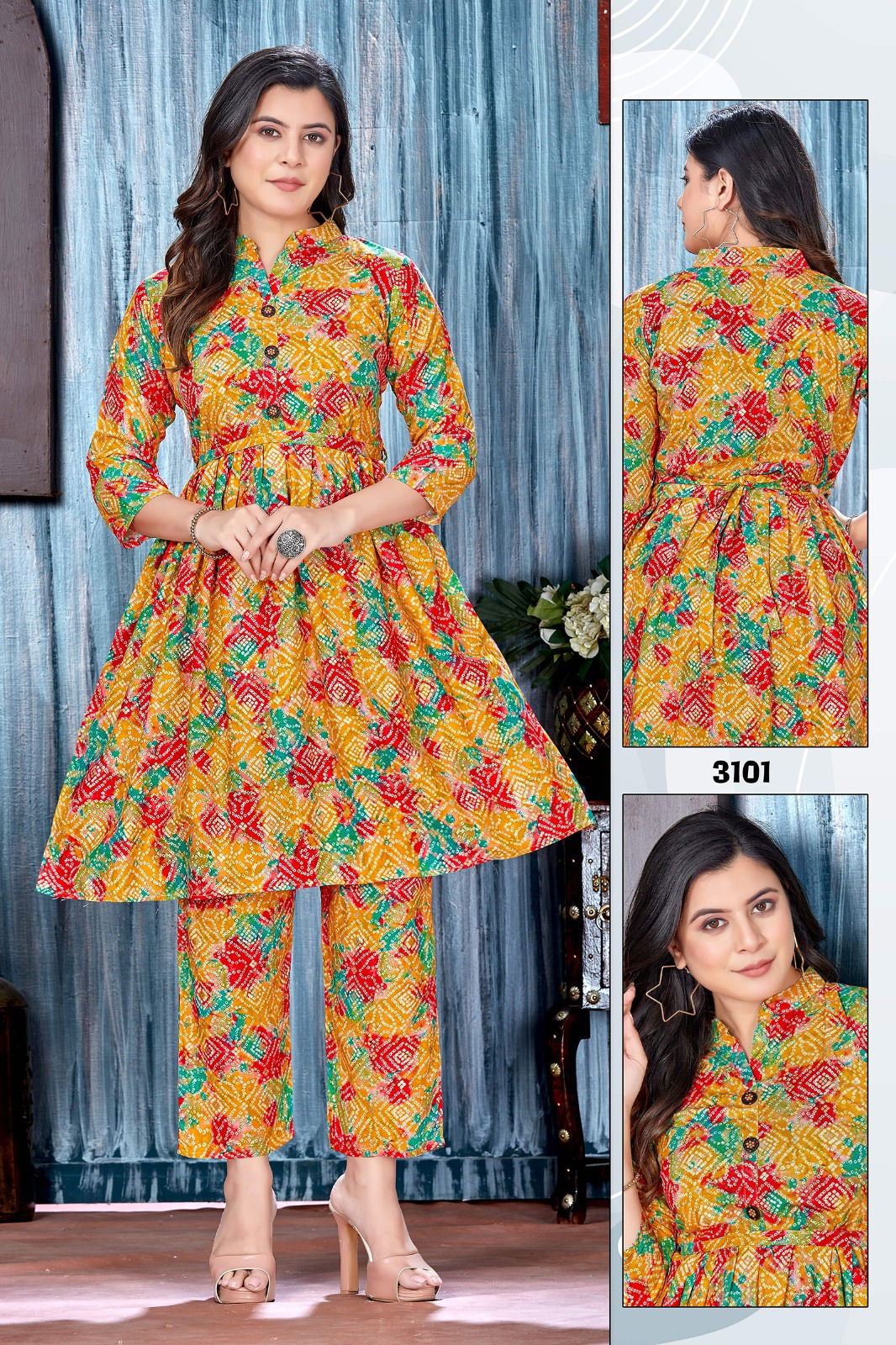 Shararat Vol 1 Rayon Printed Cord Set Kurti With Bottom Wholesale Market In Surat
